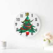 Simplistische Waterverf kerstboom Grote Klok (Huis)