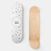 simplistische witte Stippen Persoonlijk Skateboard (Voorkant)