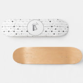 simplistische witte Stippen Persoonlijk Skateboard (Horizontaal)