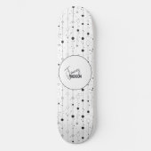 simplistische witte Stippen Persoonlijk Skateboard (Voorkant)