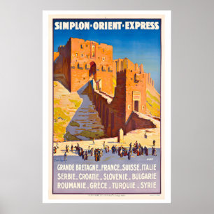 Simplon Orient Express Reizen per Trein Vintage Poster
