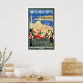Simplon Orient Express-spoorwegen van Parijs naar  Poster (Keuken)