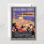 Simplon Orient Express to Constantinpeople Briefkaart (Voorkant / Achterkant)