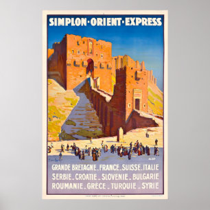 Simplon Orient Express Trein Wereld Reizen Vintage Poster
