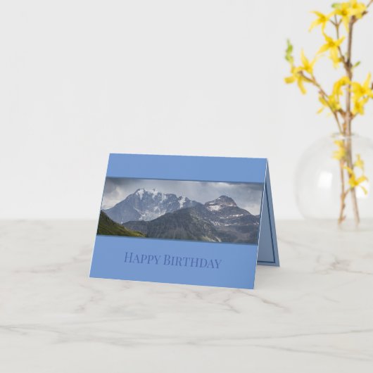 Simplon Pass Bergen, Zwitserland Verjaardag Kaart (Gele Bloem)