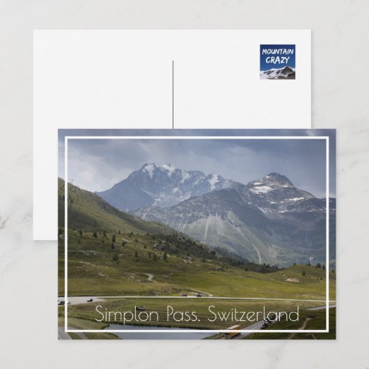 Simplon Pass Mountains, Zwitserland Briefkaart (Voorkant / Achterkant)