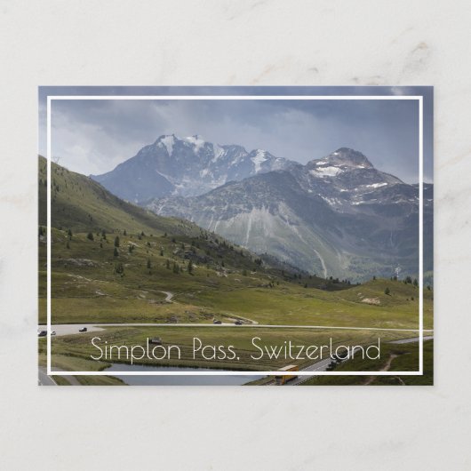 Simplon Pass Mountains, Zwitserland Briefkaart (Voorkant)