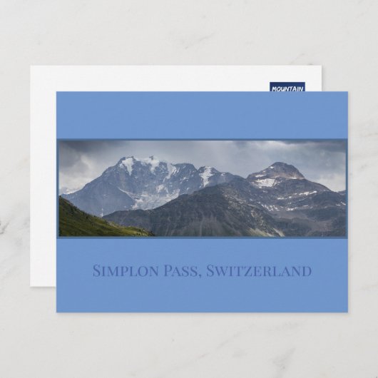 Simplon Pass Mountains, Zwitserland Briefkaart (Voorkant / Achterkant)