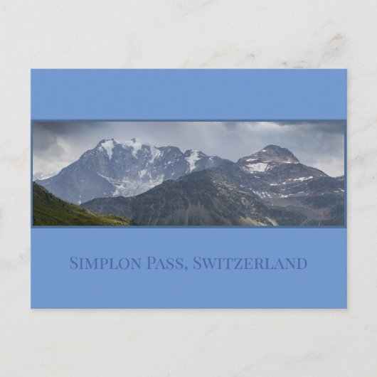 Simplon Pass Mountains, Zwitserland Briefkaart (Voorkant)