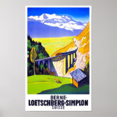 Simplon Pass Zwitserland vintage-Poster Poster (Voorkant)