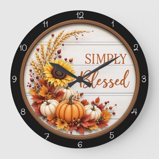 Simply Blessed Autumn  Grote Klok (Voorkant)