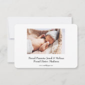 Simply Blessed Blue - 3x5 geboorteaankondiging Kaart (Achterkant)