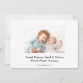 Simply Blessed Pink - Geboorteaankondiging Kaart (Achterkant)