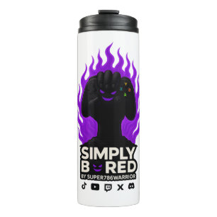 SIMPLY BORED Gaming Tumbler – Paarse Vlam Editie Thermosbeker