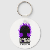 SIMPLY BORED Keychain – Purple Flame Edition 🔥🎮 (Voorkant)