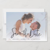 Simply Chic Photo Magnet Save the Date Invitation Magnetische Uitnodiging (Voorkant)