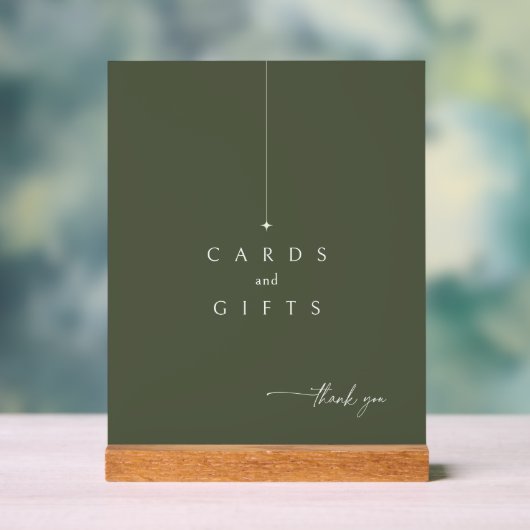 Simply ChicWedding Kaarten Gifts Moss Green ID1046 Acryl Bord (Neutraal)