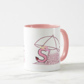 " Simply Chillin " (Roze) door Kriyas Collection Mok (Voorkant rechts)