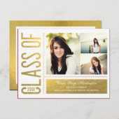 Simply Cool Afstuderen Aankondiging/Uitnodiging Uitnodiging Briefkaart (Voorkant / Achterkant)