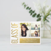 Simply Cool Afstuderen Aankondiging/Uitnodiging Uitnodiging Briefkaart (Staand voorkant)
