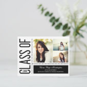 Simply Cool Afstuderen Aankondiging/Uitnodiging Uitnodiging Briefkaart (Staand voorkant)