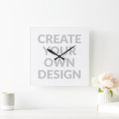 Simply - Create Your Own Wall Clock Vierkante Klok (Huis)