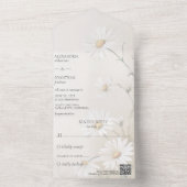 Simply Daisies QR-code All In One Uitnodiging (Binnen)