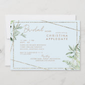 Simply Divine Ivy Blu & Gold Elegant Vrijgezellenf Kaart (Voorkant)