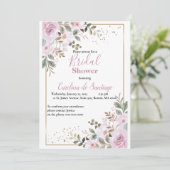 Simply Elegant Bridal Shower Invitation Kaart (Staand voorkant)