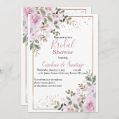 Simply Elegant Bridal Shower Invitation Kaart (Voorkant / Achterkant)