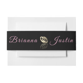 Simply Elegant Bride and Groom  Uitnodigingen Wikkel