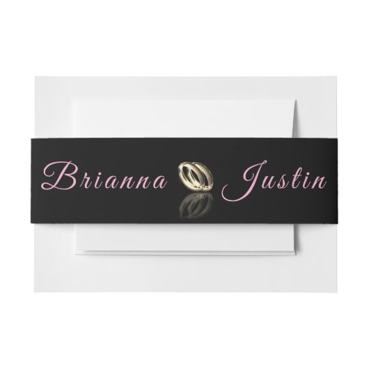 Simply Elegant Bride and Groom  Uitnodigingen Wikkel (Voorkant Voorbeeld)