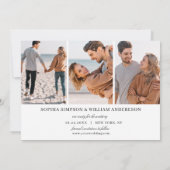 Simply Elegant Calligraphy Wedding 4 Photo Save The Date (Achterkant)