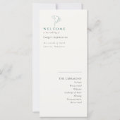 Simply Elegant Emerald Modern Wedding Program (Voorkant)