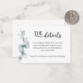 Simply Elegant - Eucalyptus - Details Card Notitiekaartje (Voorkant / Achterkant in situ)