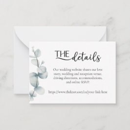 Simply Elegant - Eucalyptus - Details Card Notitiekaartje