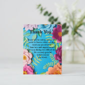 Simply Elegant Floral Funeral Sympathy Bedankkaart (Staand voorkant)