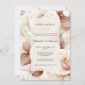 Simply Elegant Ivoor & Rust Rozen Vrijgezellenfees Kaart (Voorkant)