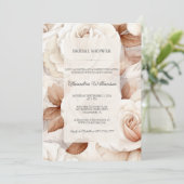 Simply Elegant Ivoor & Rust Rozen Vrijgezellenfees Kaart (Staand voorkant)