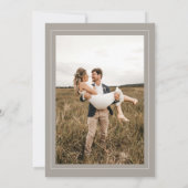 Simply Elegant Minimalist Save The Date Photo Card Kaart (Achterkant)