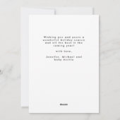 Simply Elegant Stylish 4 Photo Christmas Greetings Feestdagenkaart (Achterkant)