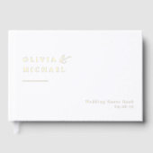 Simply Elegant Typography Modern Wedding Gastenboek (Voorkant)