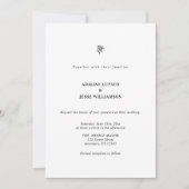 Simply Elegant Wedding All in One Invitation Kaart (Voorkant)