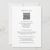 Simply Elegant Wedding All in One Invitation Kaart (Achterkant)