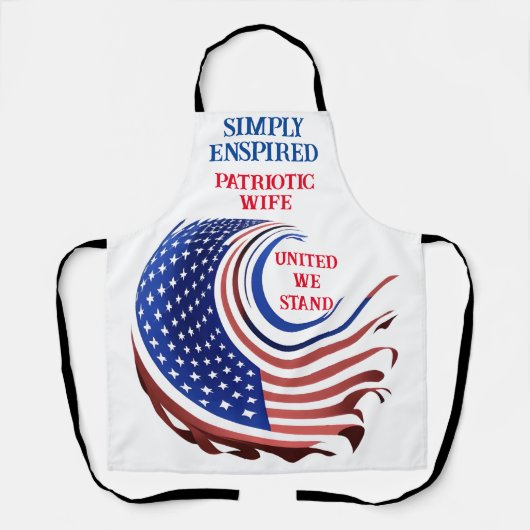 'Simply Enspirated Patriotic Wife' Schort (Voorkant)