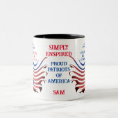 Simply Enspirated United We Stand Patriots: Tweekleurige Koffiemok (Center)