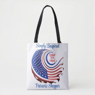 Simply Enspirated United We Stand Patriottische Sh Tote Bag