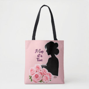 Simply Enspired “Eén Beker per Keren” Koffie Roos Tote Bag
