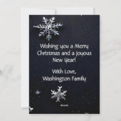 Simply Enspired Merry Christmas White Snowflake Feestdagenkaart (Achterkant)