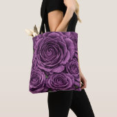 Simply Enspired Paarse Rozen Tote Bag (Dichtbij)